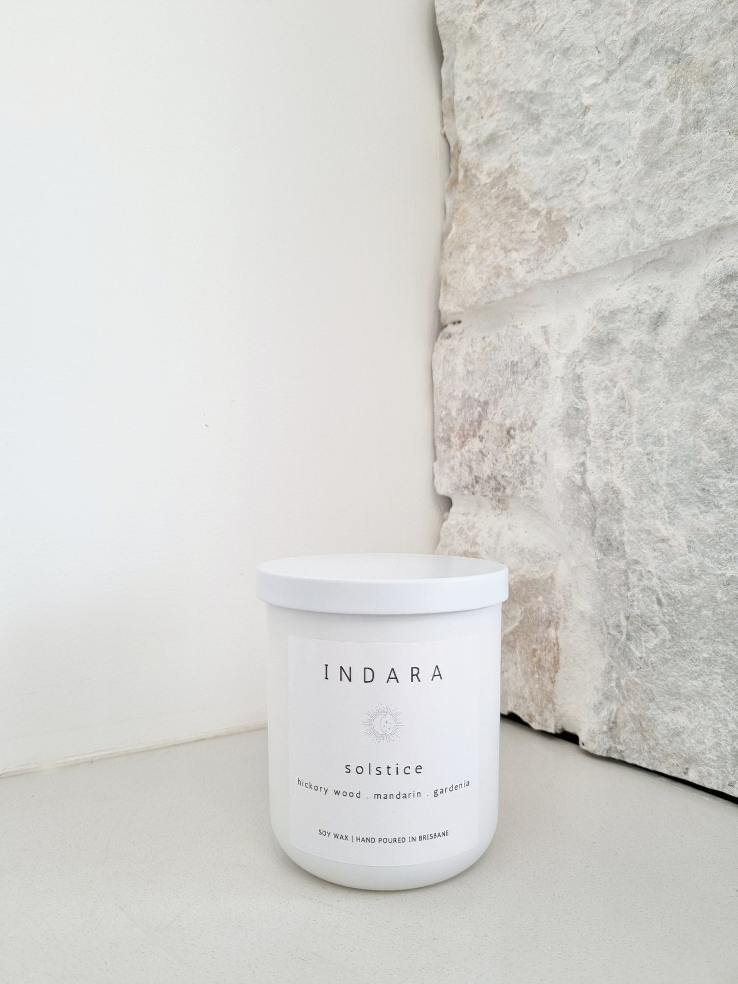 Solstice Candle - hickory wood, mandarin & gardenia
