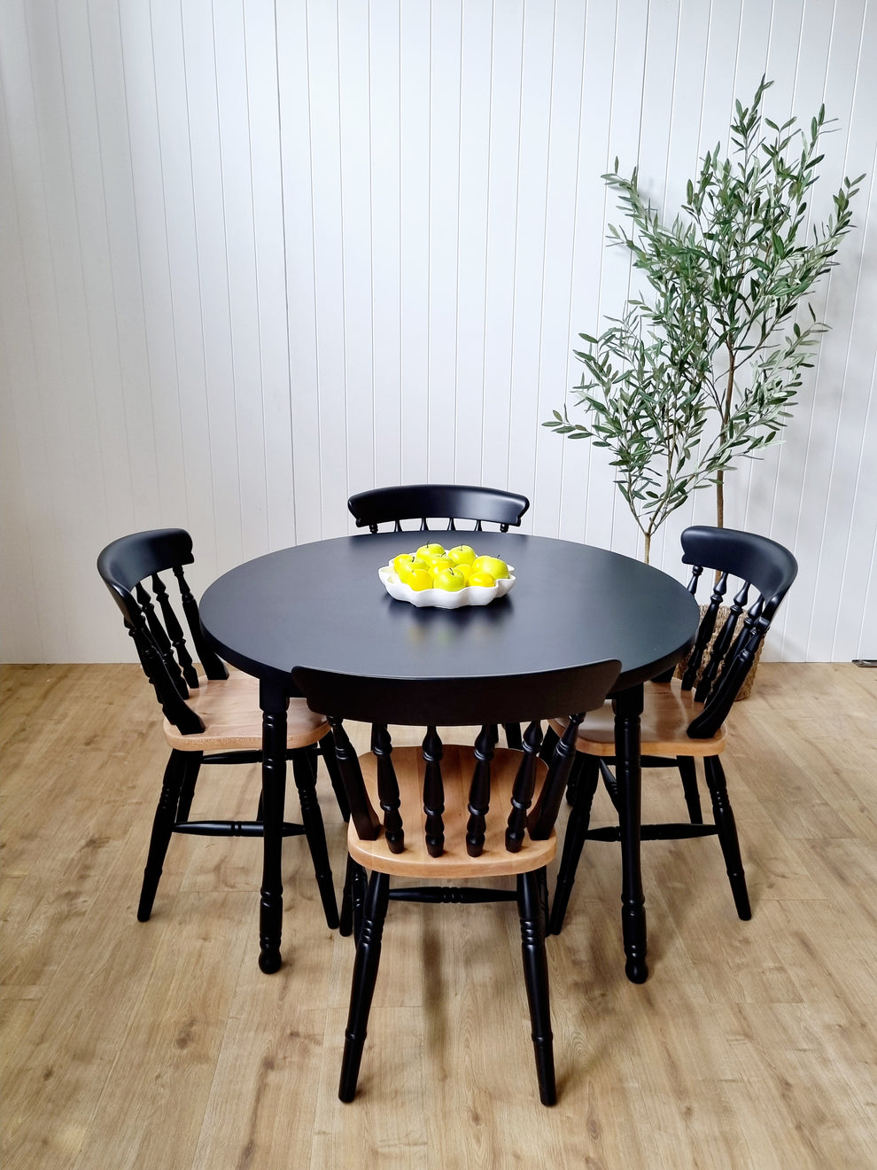 Round table with four chairs