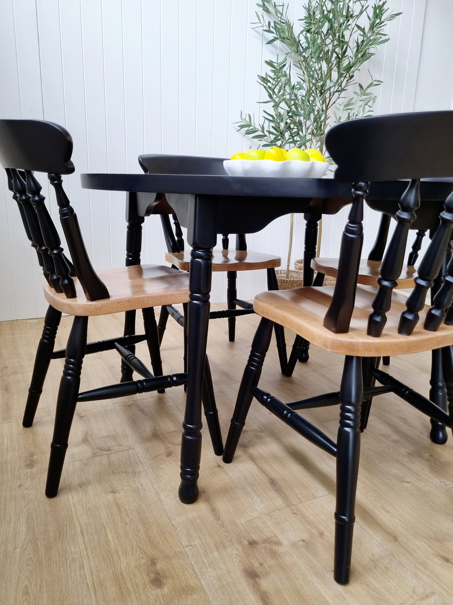Round table with four chairs